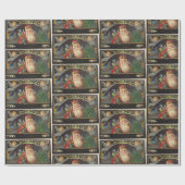  Oude Klassieke Kerstman Cadeaupapier (Vlak)