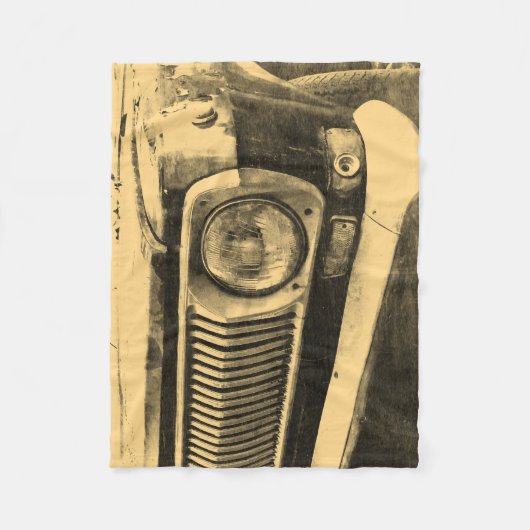 oude klassieke koplamp fleece deken (Voorkant)