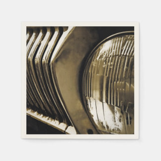 Oude klassieke koplamp servetten