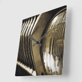 Oude klassieke koplamp vierkante klok (Hoek)