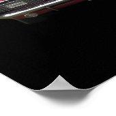 Oude klassieke kwikstaar rode voorkant poster (Hoek)