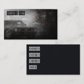 oude klassieke retro muskale auto visitekaartje (Voorkant / Achterkant)