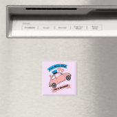 Oude klassieke roze auto magneet (Insitu (Vaatwasser))