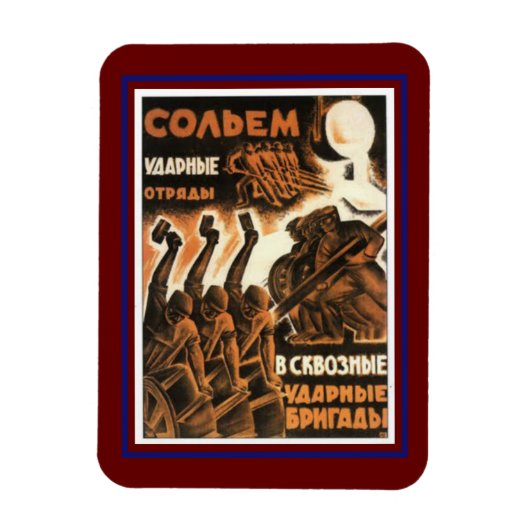 Oude Klassieke Sovjet-Poster 1939 Magneet (Verticaal)