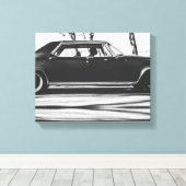 Oude klassieke-spierdriverdrive canvas afdruk (Insitu (Houten vloer))