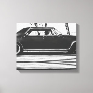 Oude klassieke-spierdriverdrive canvas afdruk
