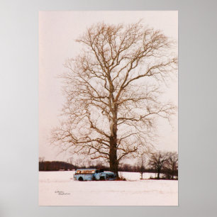 Oude klassieke tankwagen Sycamore-Poster Poster