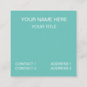 Oude klassieke vintage auto vierkante visitekaartje (Achterkant)