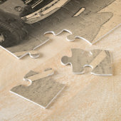 Oude klassieke vrachtwagenauto's legpuzzel (Zijkant)