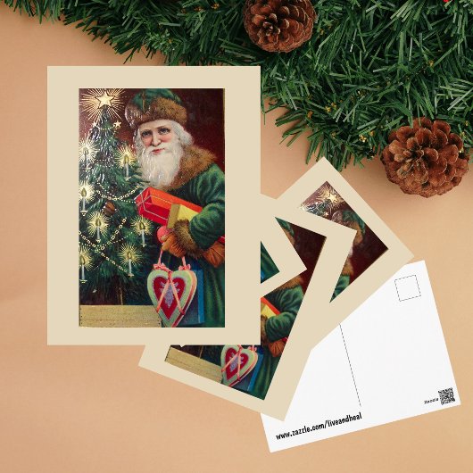 oude klassieker Santa St Nicholas Briefkaart