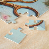 Oude Kleding Cadeaupapier Pastel Bloemen Legpuzzel (Zijkant)