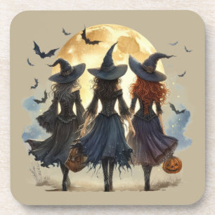 Oude Kleding Heb een Betoverende Halloween Bier Onderzetter