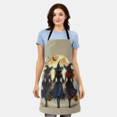 Oude Kleding Heb een Betoverende Halloween Schort (Gedragen)