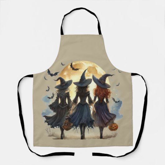 Oude Kleding Heb een Betoverende Halloween Schort (Voorkant)