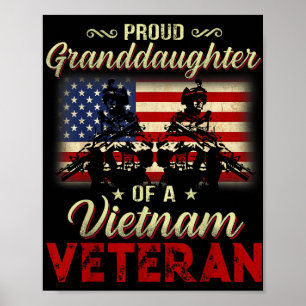 Oude kleindochter van een Vietnam veteraan opa Poster