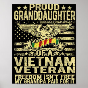 Oude kleindochter van Vietnam Veteraan - vrijheid Poster