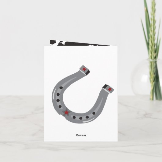 Oude kleine Cowboy Dank je kaart (Achterkant)