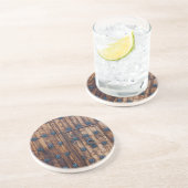 Oude kleine deur in grote deuren zandsteen onderzetter (Zijkant)