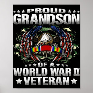 Oude kleinzoon van een militaire veteraan uit de T Poster