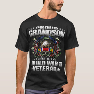 Oude kleinzoon van een militaire veteraan uit de T T-shirt