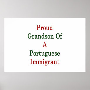 Oude kleinzoon van een Portugese immigrant Poster