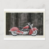Oude kleur motorfiets foto briefkaart (Voorkant)
