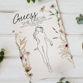 Oude Kleurige Bloem Bruidsjurk Raadspel Flyer