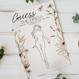 Oude Kleurige Bloem Bruidsjurk Raadspel Flyer