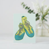 Oude klimschoenen rotsklimmen briefkaart (Staand voorkant)