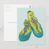 Oude klimschoenen rotsklimmen briefkaart (Voorkant / Achterkant)