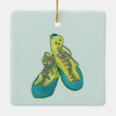 Oude klimschoenen rotsklimmen keramisch ornament (Achterkant)