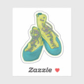 Oude klimschoenen rotsklimmen sticker (Vel)