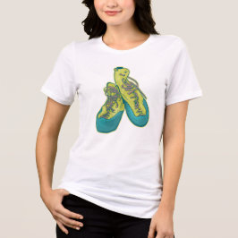 Oude klimschoenen rotsklimmen Tri-Blend shirt