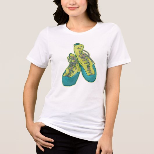 Oude klimschoenen rotsklimmen Tri-Blend shirt (Voorkant)
