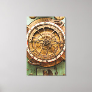 Oude klok face, Duitsland Canvas Afdruk