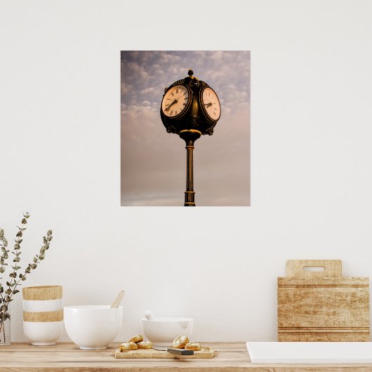 Oude klok poster (Keuken)
