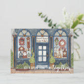 Oude Klok Winkel Oud en Nieuw Feestje Kaart (Staand voorkant)