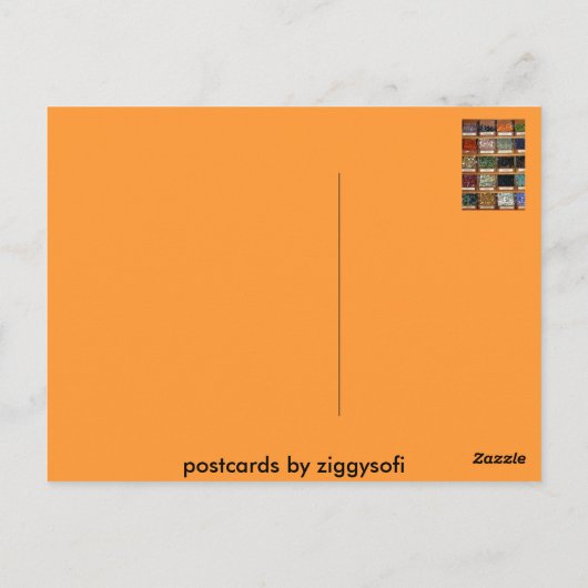 Oude knikkers in doosjes briefkaart (Achterkant)