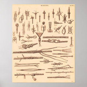 Oude Knopen En Tuigage Poster