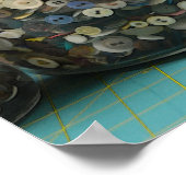 Oude knopen in een pot poster (Hoek)