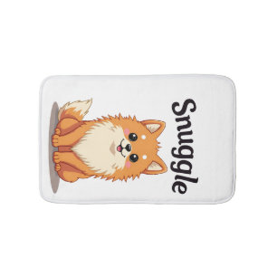 Oude knuffel pomeranian leuke hond illustratie D Badmat