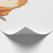 Oude knuffel pomeranian leuke hond illustratie D Cadeaupapier (Hoek)