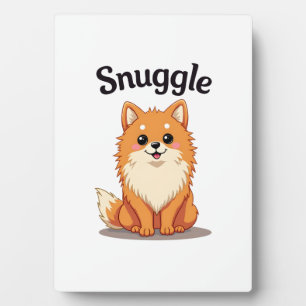 Oude knuffel pomeranian leuke hond illustratie D Fotoplaat