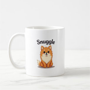 Oude knuffel pomeranian leuke hond illustratie D Koffiemok