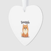 Oude knuffel pomeranian leuke hond illustratie D Ornament (voorkant)