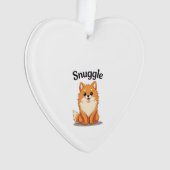 Oude knuffel pomeranian leuke hond illustratie D Ornament (voorkant)