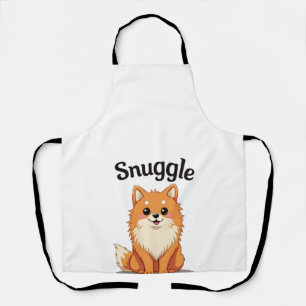 Oude knuffel pomeranian leuke hond illustratie D Schort