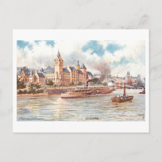 Oude Koblenz, Duitsland Briefkaart (Voorkant)