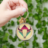 Oude koeien schedel sleutelhanger (Hand)
