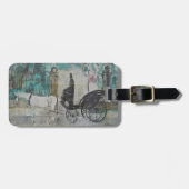 Oude koetsier bagagelabel (Voorkant horizontaal)